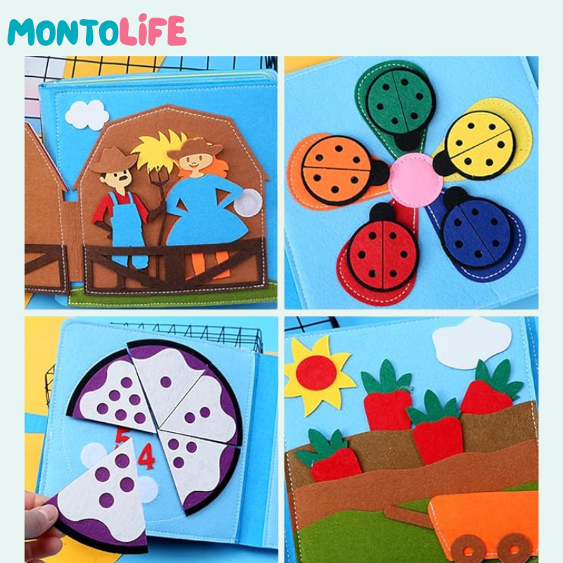 Interactive Farm Book - Sensory Learning Adventure for Little Hands