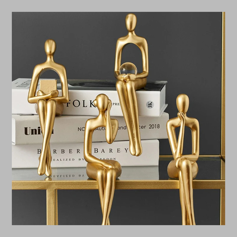Luxury Abstract Shelf Figurines – Modern Artistic Home Decor