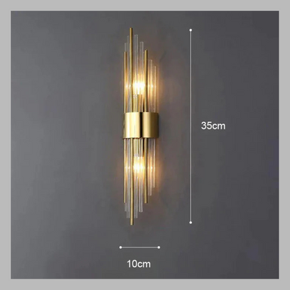 Luxurious Crystal Wall Light – Elegant Golden Accent Illumination