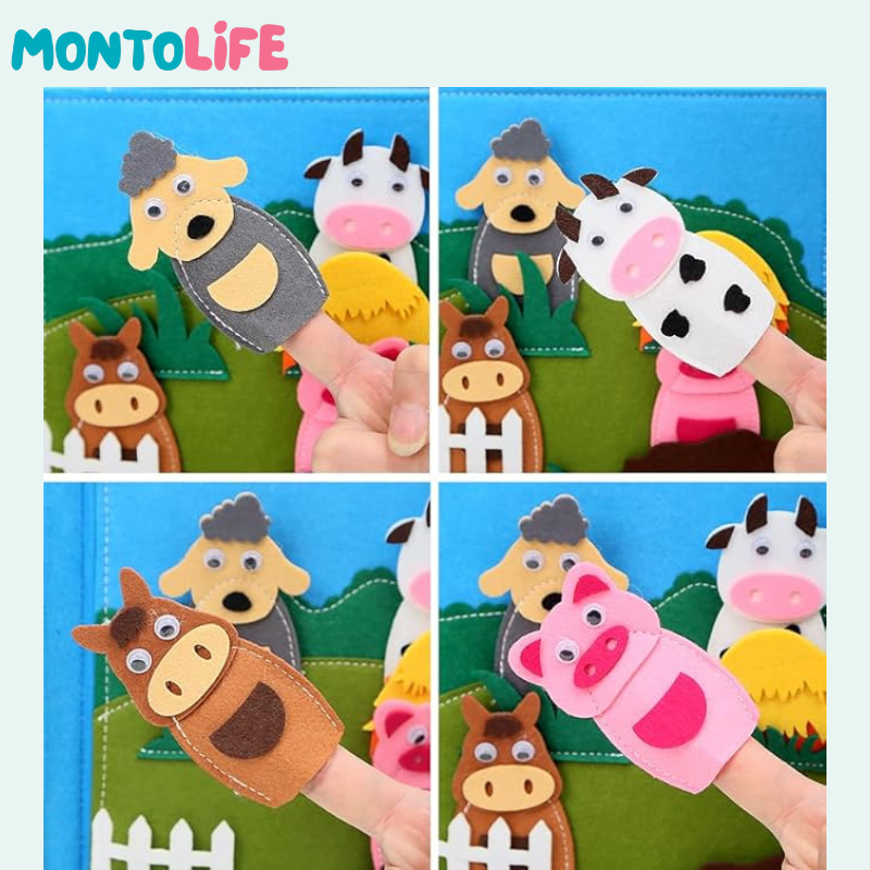 Interactive Farm Book - Sensory Learning Adventure for Little Hands