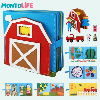 Interactive Farm Book - Sensory Learning Adventure for Little Hands