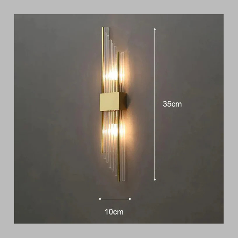 Luxurious Crystal Wall Light – Elegant Golden Accent Illumination