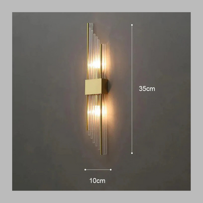 Luxurious Crystal Wall Light – Elegant Golden Accent Illumination