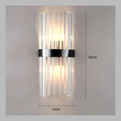 Luxurious Crystal Wall Light – Elegant Golden Accent Illumination