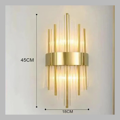 Luxurious Crystal Wall Light – Elegant Golden Accent Illumination