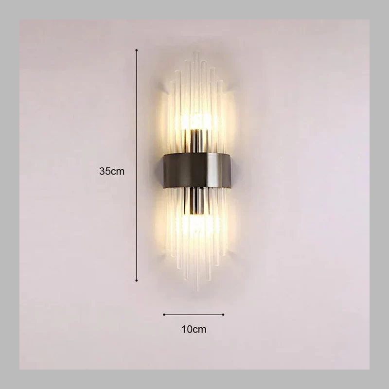 Luxurious Crystal Wall Light – Elegant Golden Accent Illumination
