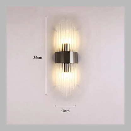Luxurious Crystal Wall Light – Elegant Golden Accent Illumination