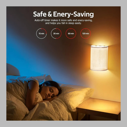 Set of 2 Wireless Wall Lights – Dimmable Linen Shades with Remote