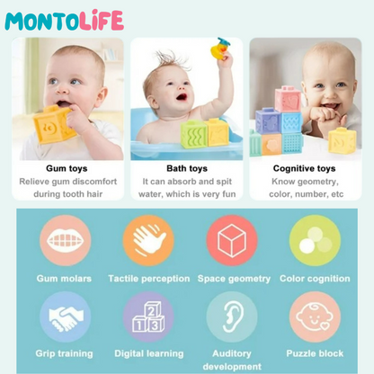 Sensory Squeak Blocks – Soft Educational Playset for Early Learning