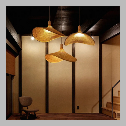 Handmade Bamboo Pendant Light – Sustainable Natural Hanging Lamp