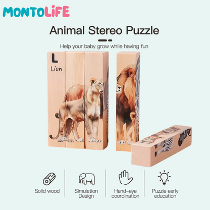 Spin & Match Learning Puzzle – Interactive Wooden Educational Toy for Kids