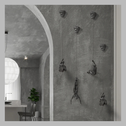 Creative Wall Sculpture Set – Modern 3D Climbing Man