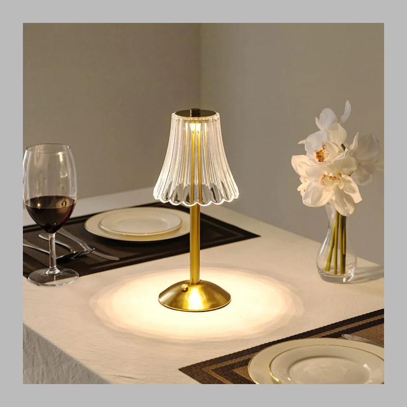 Vintage-Inspired LED Table Lamp – USB Rechargeable Retro Lighting