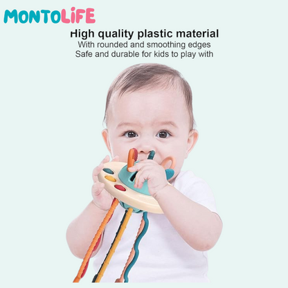 Sensory Pull Toy – Soft Silicone Early Learning & Fine Motor Skill Builder