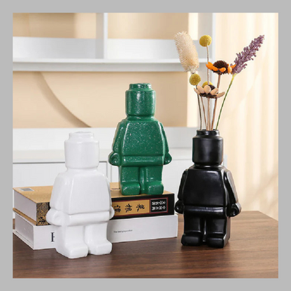 Pixel Brick Robot Planter – Geek Chic Succulent & Desk Décor