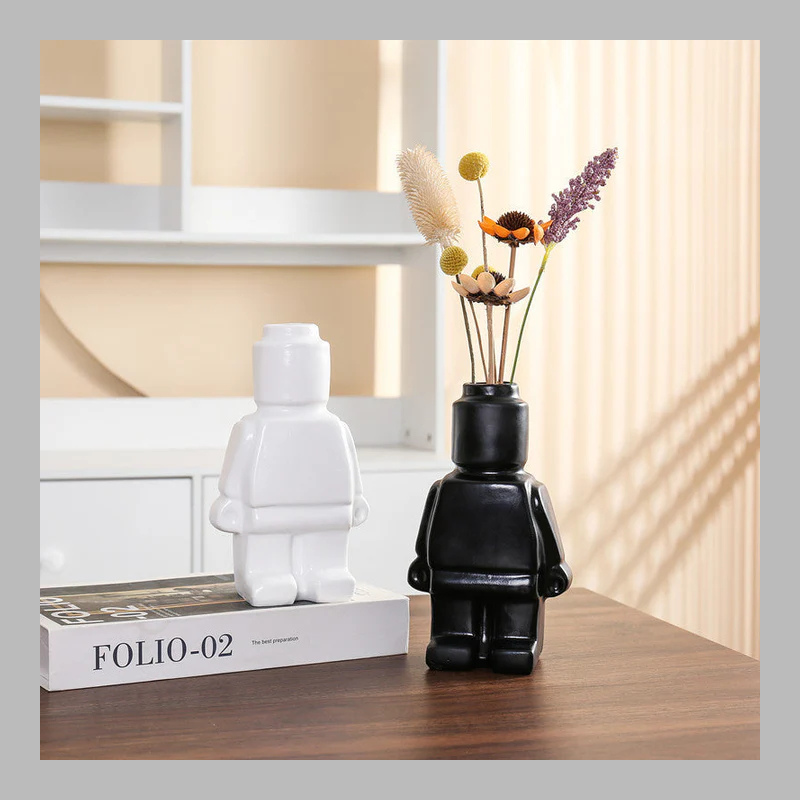 Pixel Brick Robot Planter – Geek Chic Succulent & Desk Décor