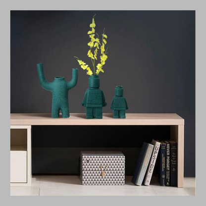 Pixel Brick Robot Planter – Geek Chic Succulent & Desk Décor