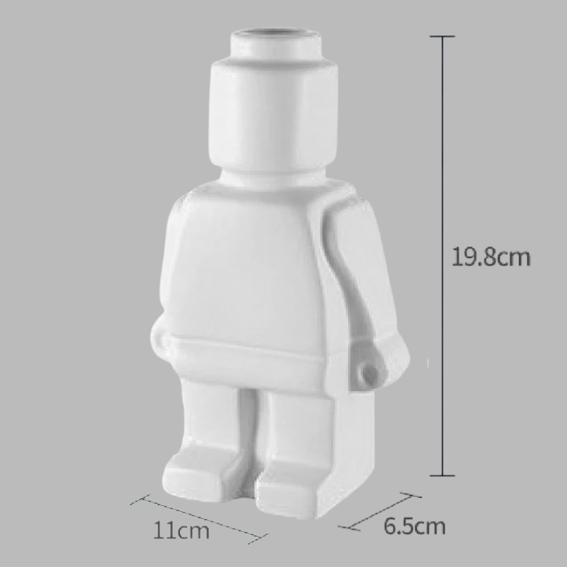Pixel Brick Robot Planter – Geek Chic Succulent & Desk Décor