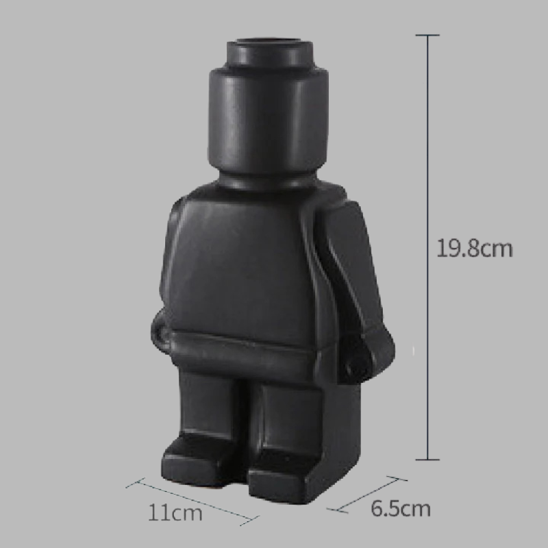 Pixel Brick Robot Planter – Geek Chic Succulent & Desk Décor