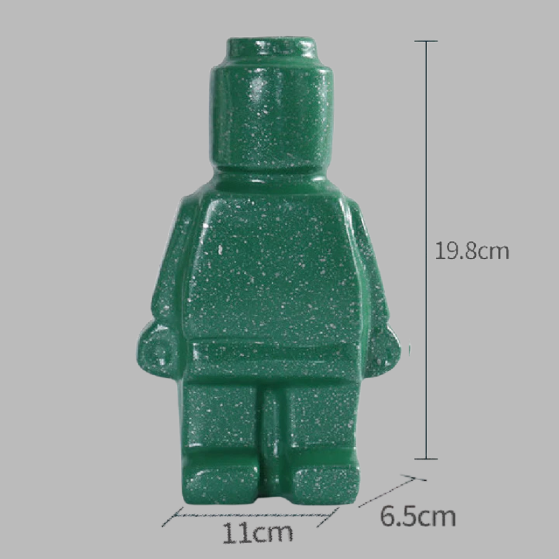 Pixel Brick Robot Planter – Geek Chic Succulent & Desk Décor
