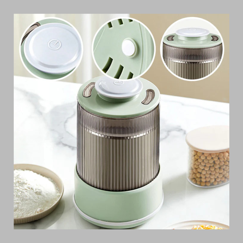 2-in-1 Grinder – Powerful Manual & Electric Stainless Steel Mill