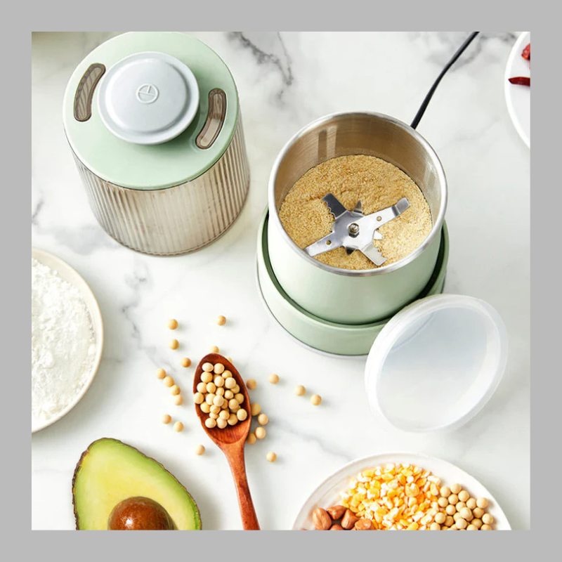 2-in-1 Grinder – Powerful Manual & Electric Stainless Steel Mill