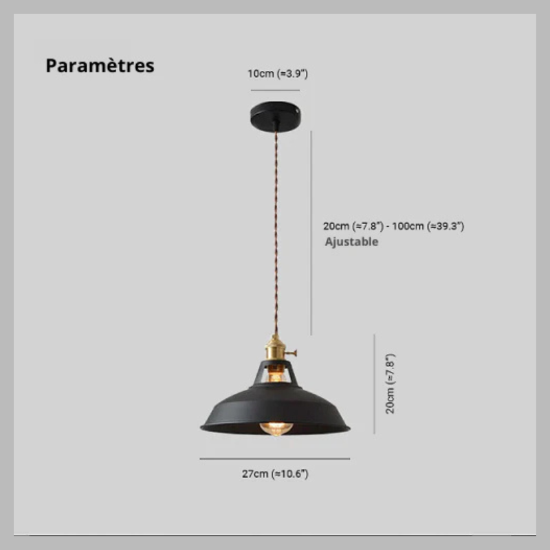 Retro Pastel Metal Pendant Light – Chic Vintage Ceiling Lamp