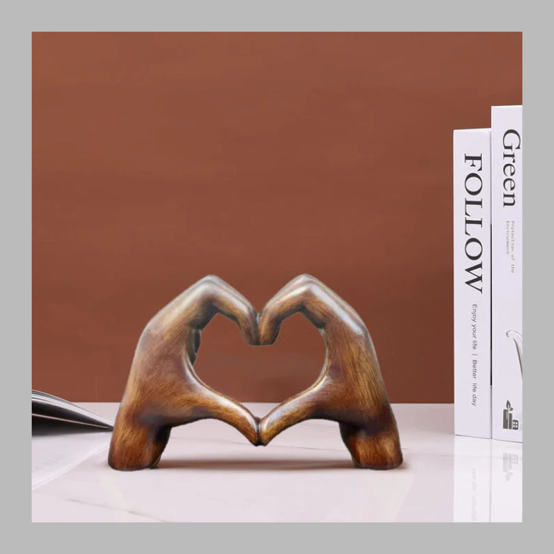 Modern Heart Sculpture – Contemporary Romantic Art Accent