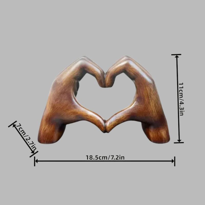 Modern Heart Sculpture – Contemporary Romantic Art Accent
