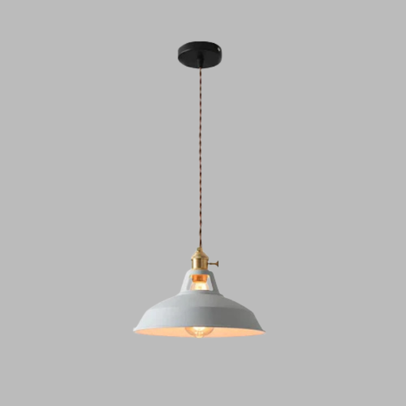 Retro Pastel Metal Pendant Light – Chic Vintage Ceiling Lamp