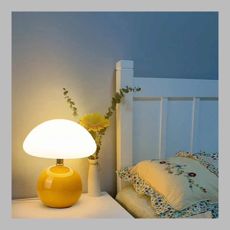 Elegant Mushroom Table Lamp – French Inspired Ambient Lighting