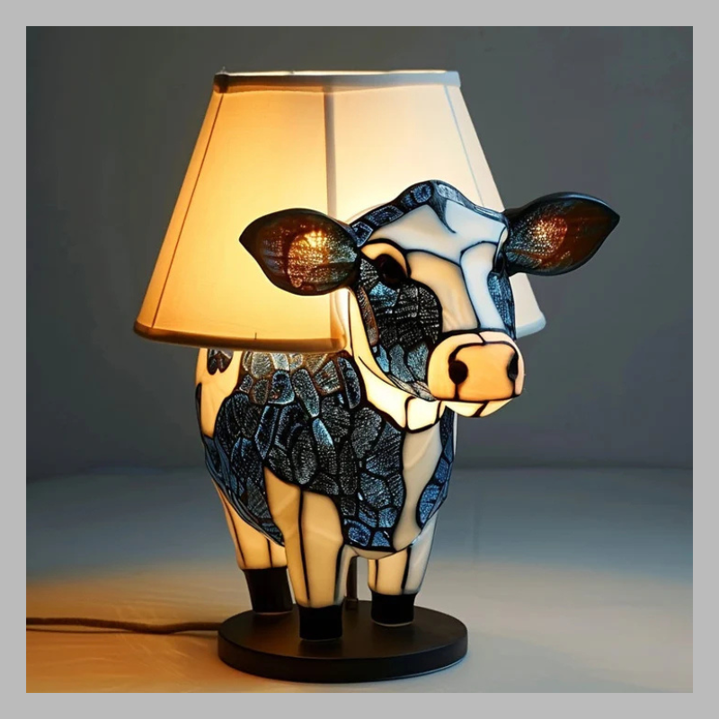 Whimsical Cow Table Lamp – Creative Night Light for Bedrooms & Living Spaces