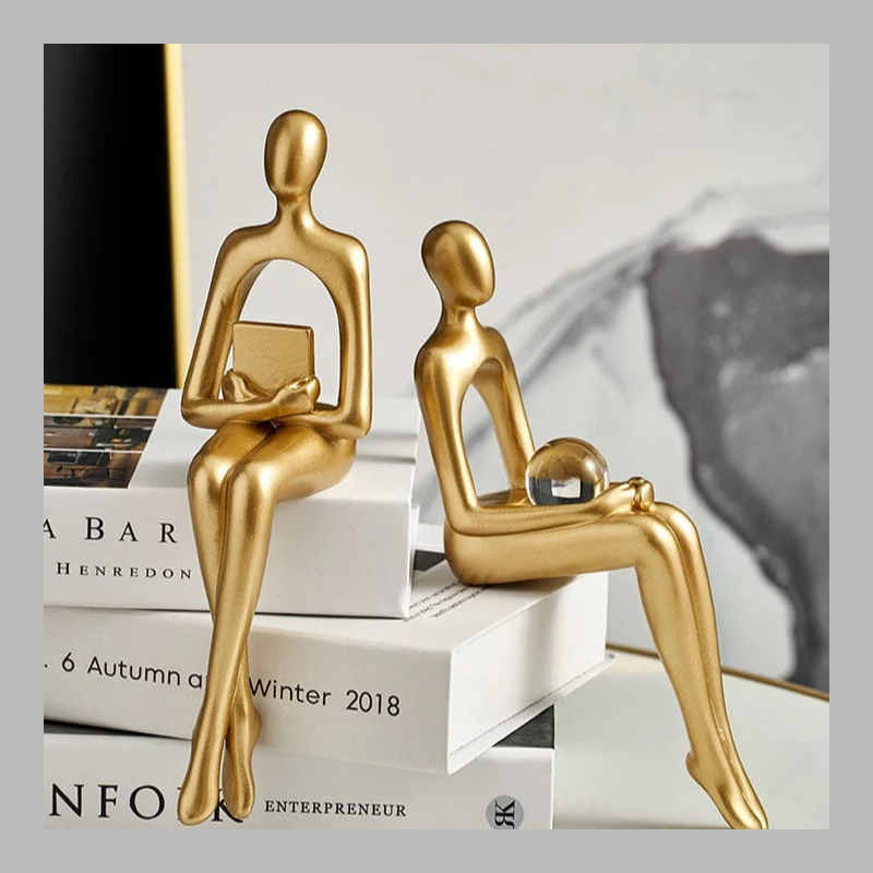 Luxury Abstract Shelf Figurines – Modern Artistic Home Decor