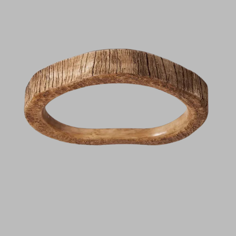 Rustic Log LED Ceiling Light – Enchanting Nature-Inspired Wooden Fixture