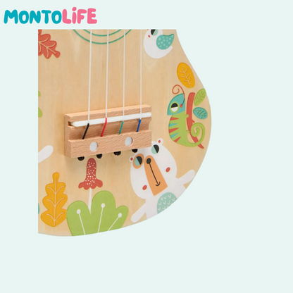 Wooden Ukulele – Toddler-Sized Musical Instrument