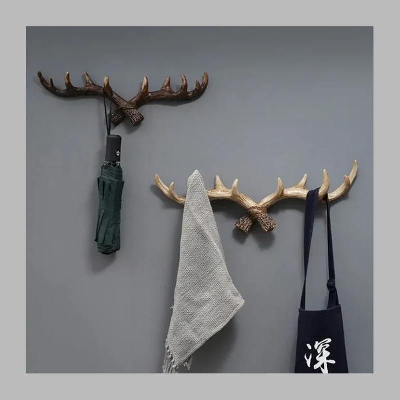 Rustic Deer Horn Wall Hook – Vintage Coat Rack
