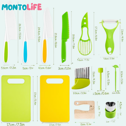 Kitchen Tool Set – Real Cooking Utensils for Independent Little Learners