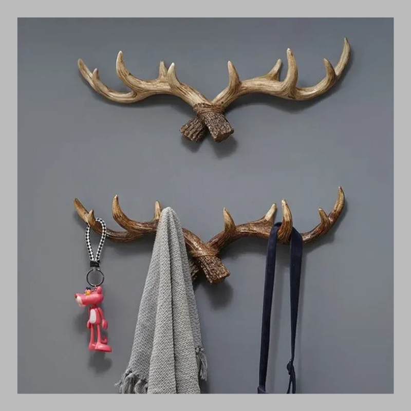 Rustic Deer Horn Wall Hook – Vintage Coat Rack