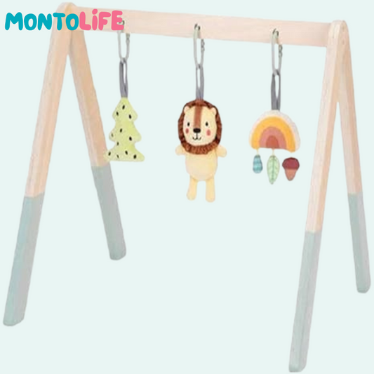 Wooden Activity Gym – Sensory Play Center for Baby Development