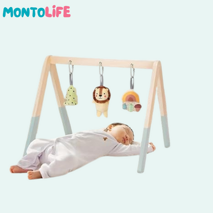 Wooden Activity Gym – Sensory Play Center for Baby Development