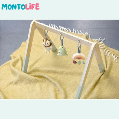 Wooden Activity Gym – Sensory Play Center for Baby Development