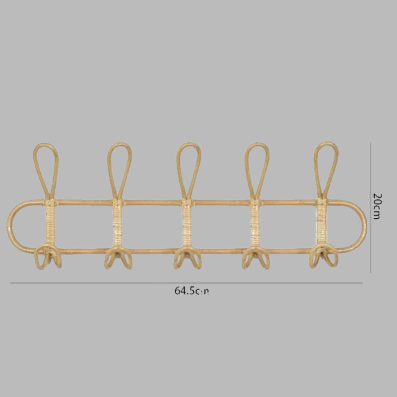 Boho Chic Woven Wall Hook – Retro Rustic Hanging Rack