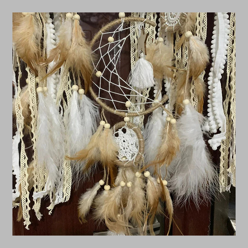 Handmade Boho Dreamcatcher Set – 5-Piece Artistic Wall Hanging Decor