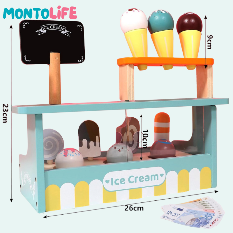 Ice Cream Stand – Pretend Play Set for Imaginative & Educational Fun