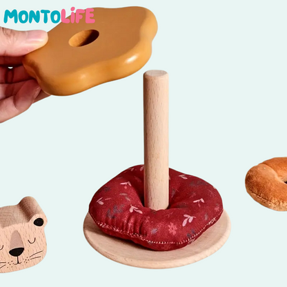 Wooden Lion Stacking Toy – Cute Animal Balance & Early Learning Playset
