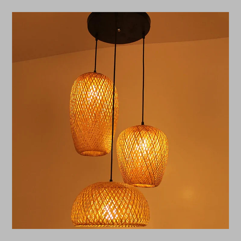 Handmade Rattan Pendant Light – Boho Chic Hanging Lamp