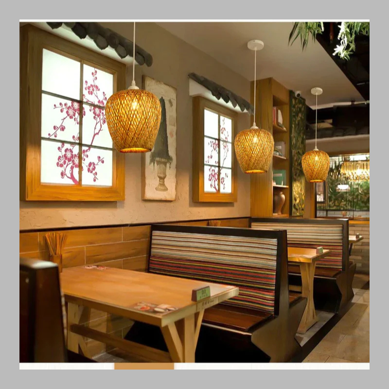 Handmade Rattan Pendant Light – Boho Chic Hanging Lamp