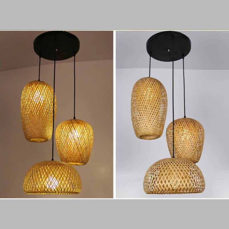 Handmade Rattan Pendant Light – Boho Chic Hanging Lamp