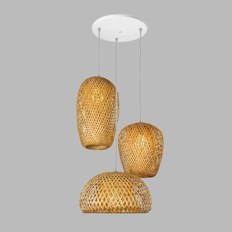 Handmade Rattan Pendant Light – Boho Chic Hanging Lamp