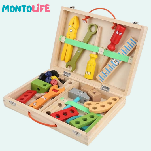 Wooden Tool Set – Educational Pretend Play Construction Kit